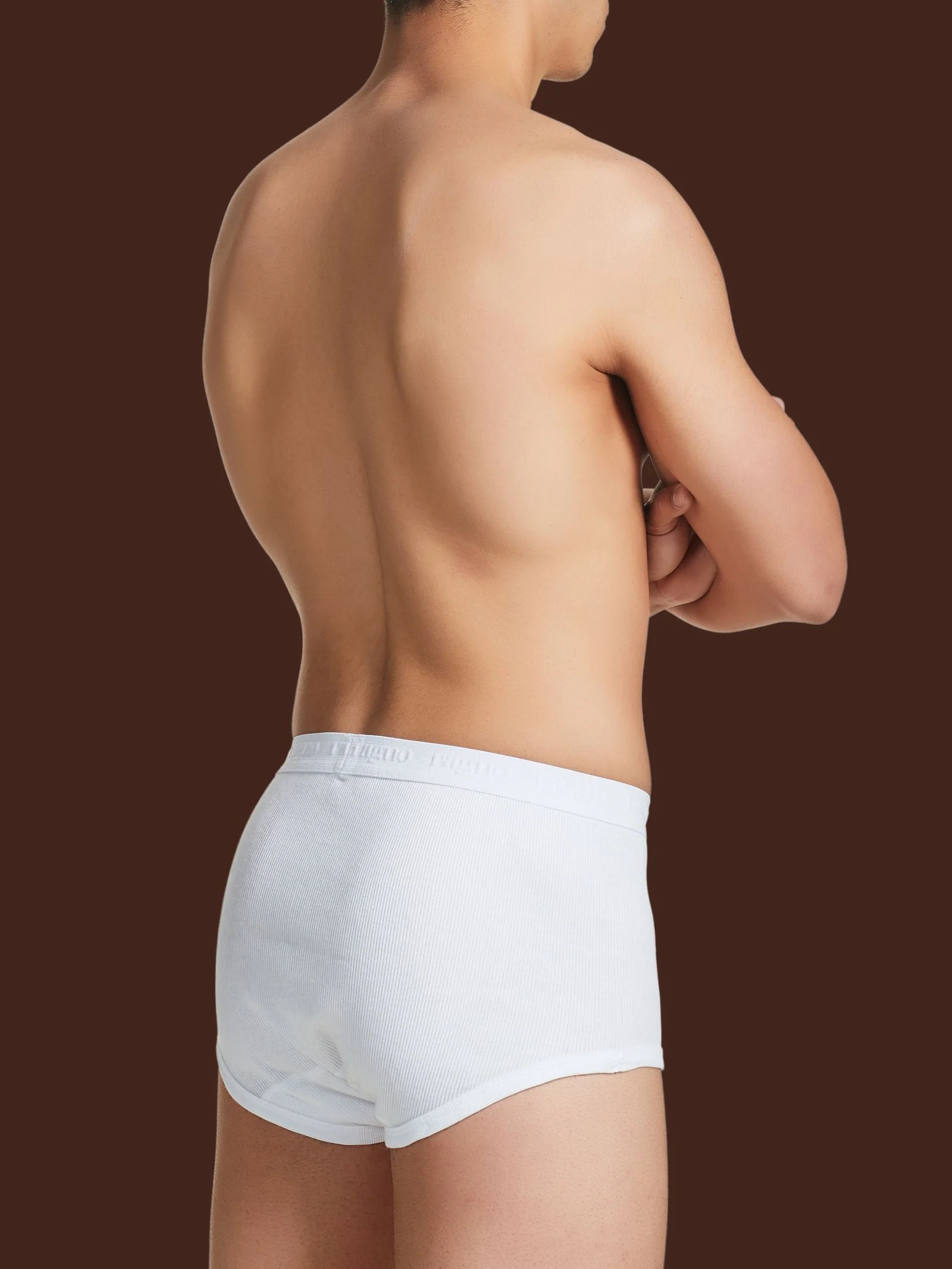 100 Cotone - Slip alto in costina di cotone - Bianco - Image 3