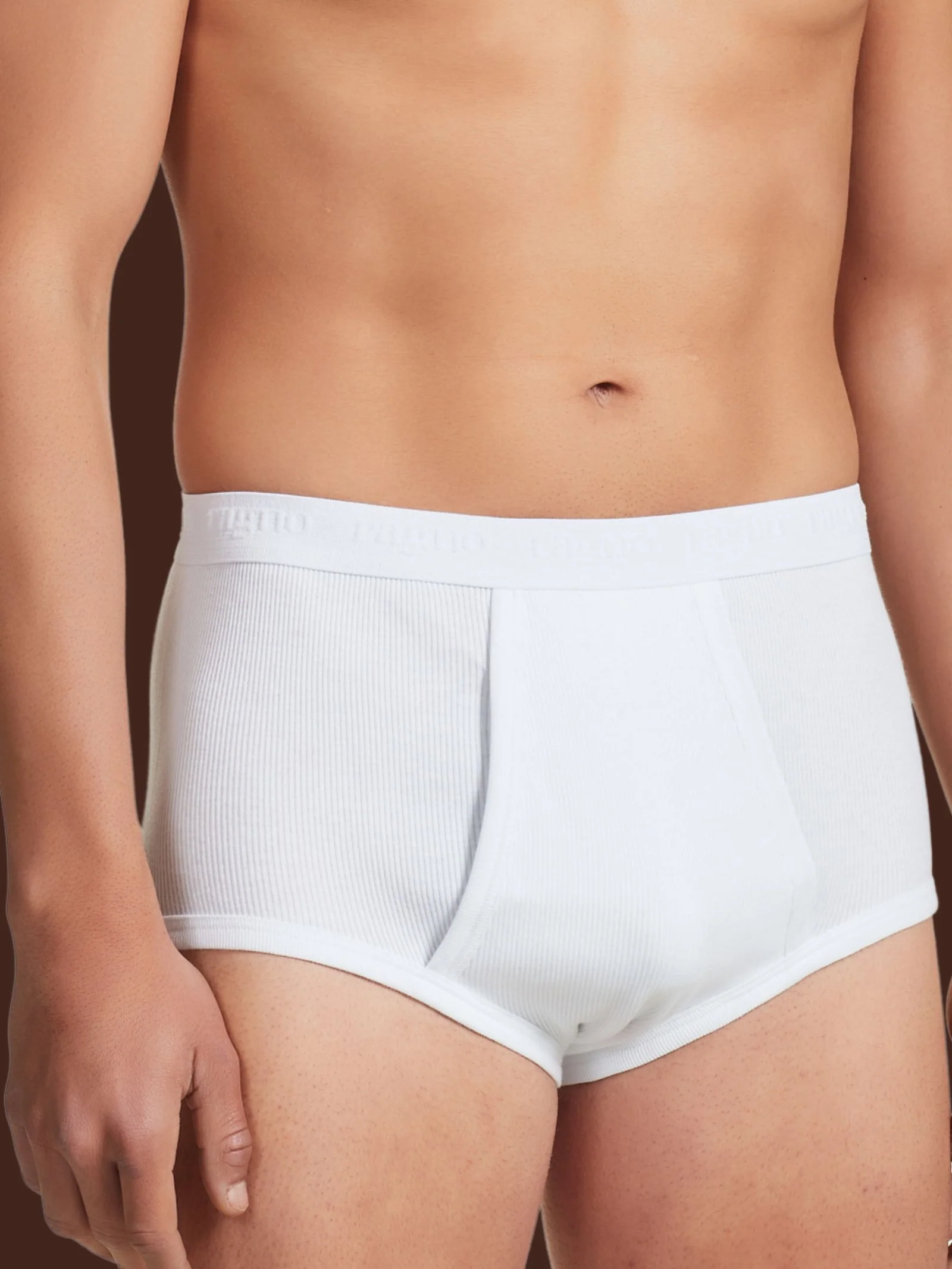 100 Cotone - Slip alto in costina di cotone - Bianco - Image 4