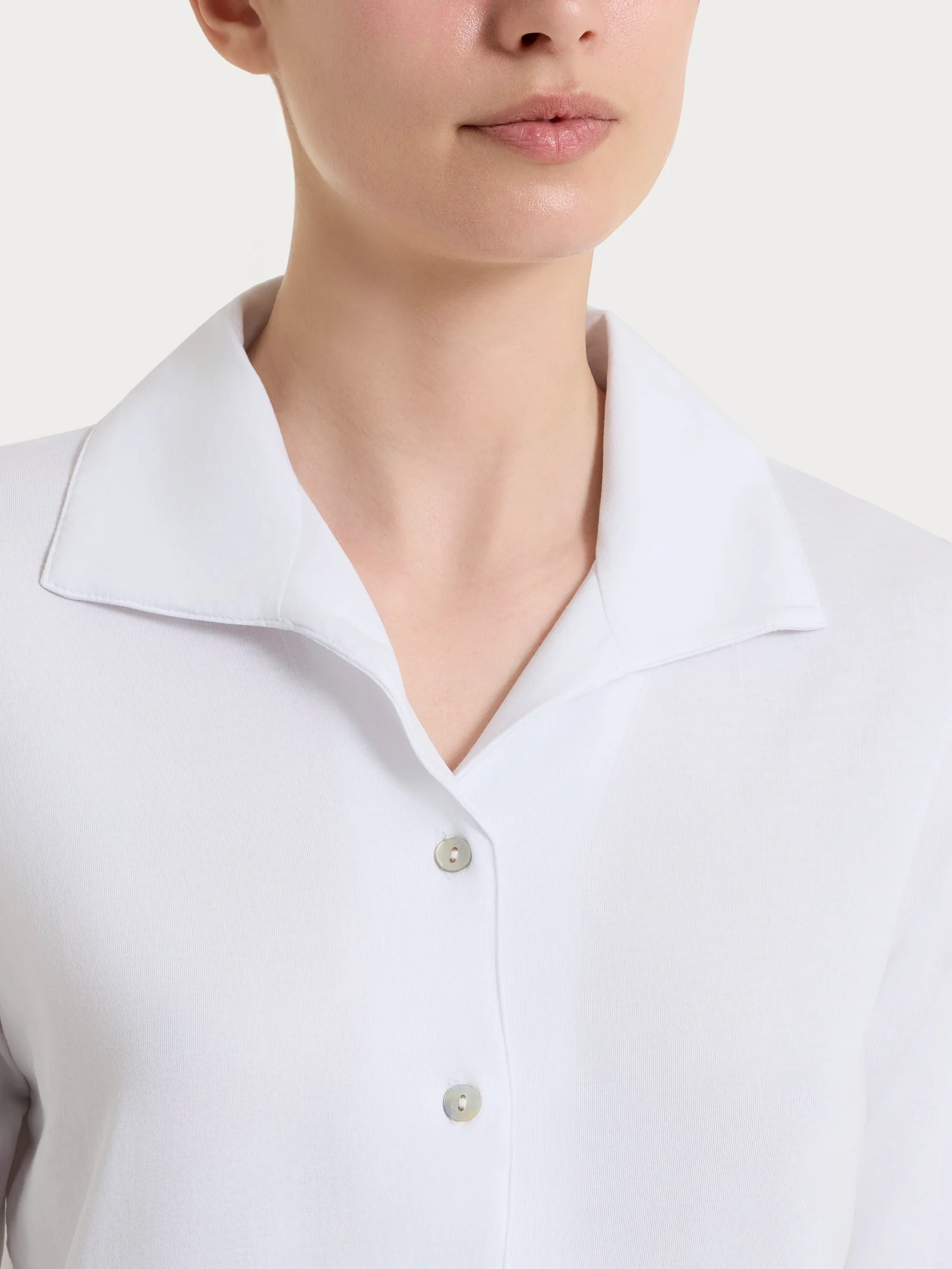 Camicia con manica 3/4 in Ultralight - Bianco - Image 4