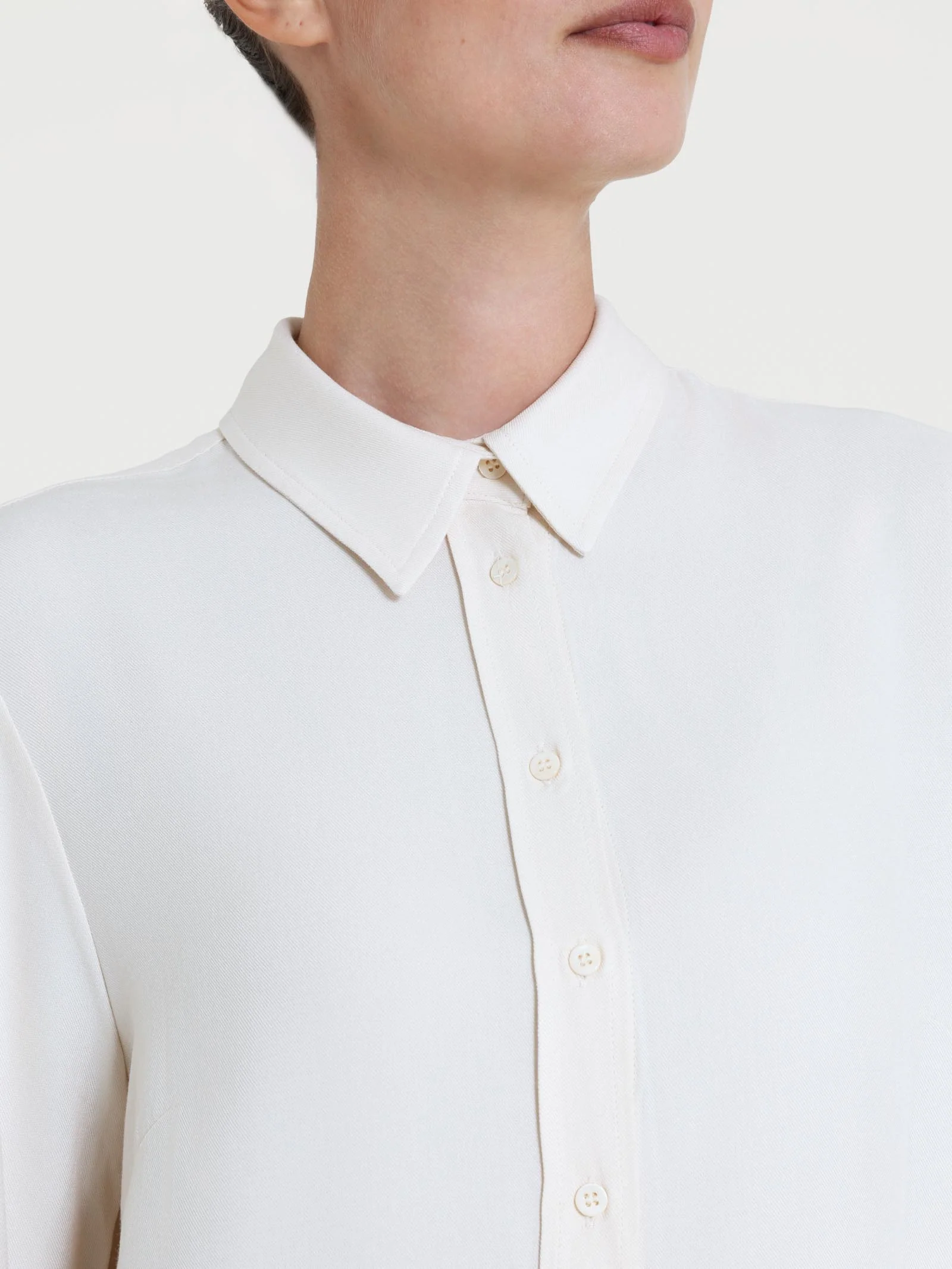 Camicia in Winter EcoSeta - Avorio - Image 3