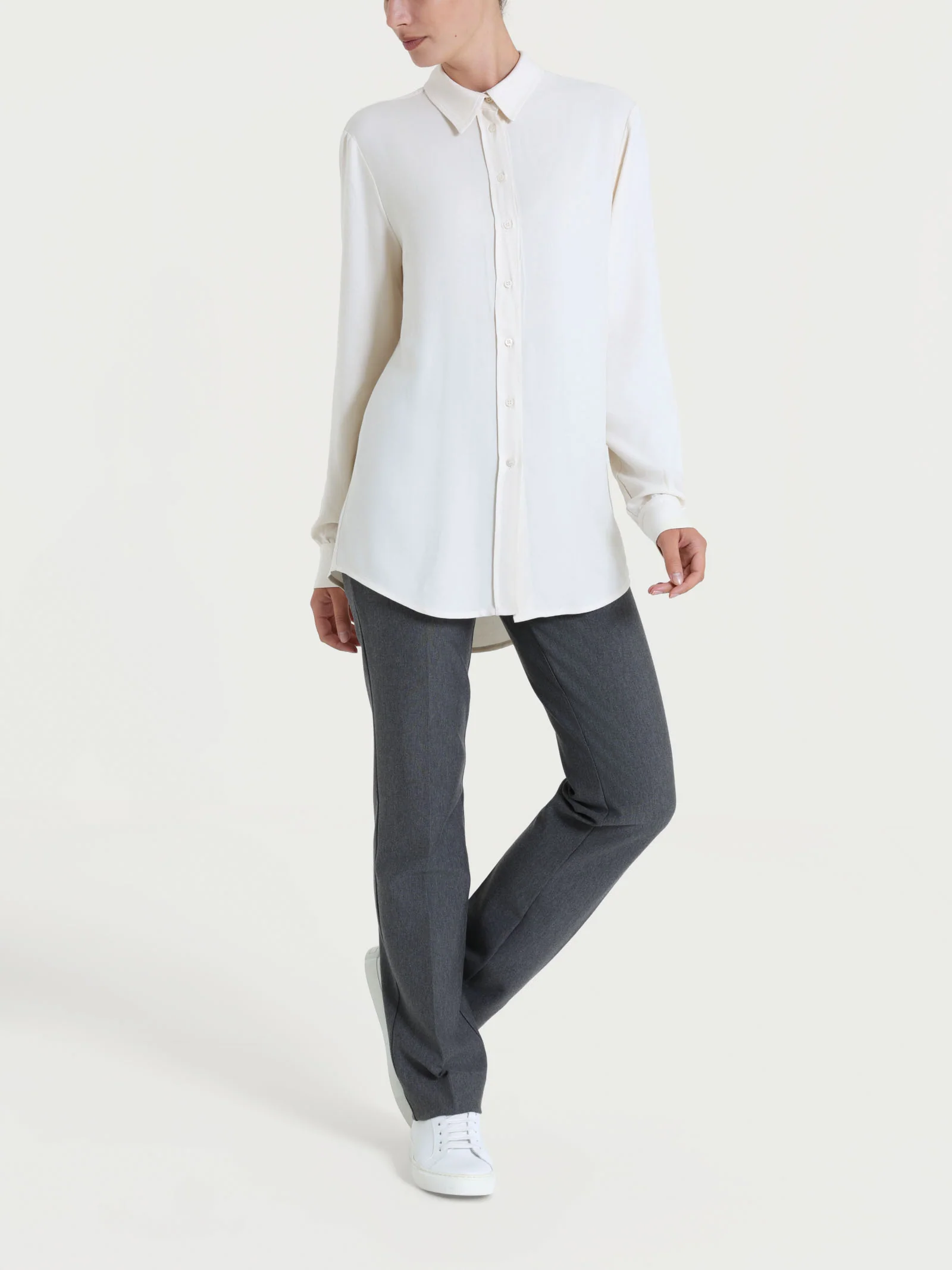 Camicia in Winter EcoSeta - Avorio - Image 4