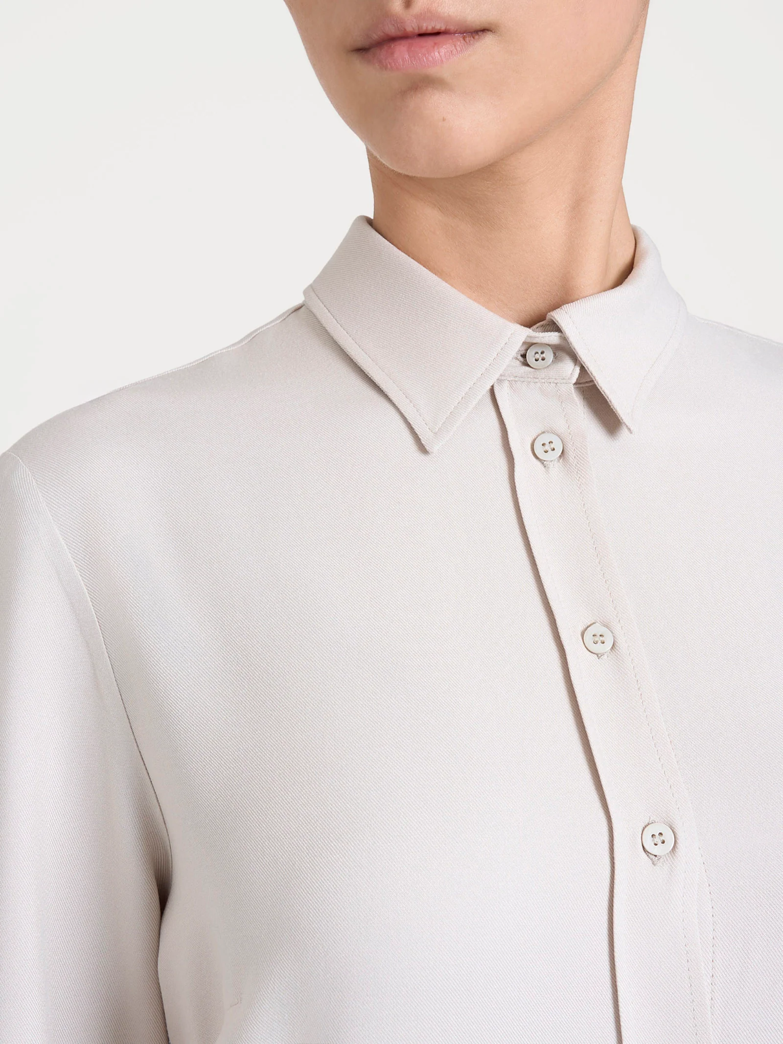 Camicia in Winter EcoSeta - Champignon - Image 3