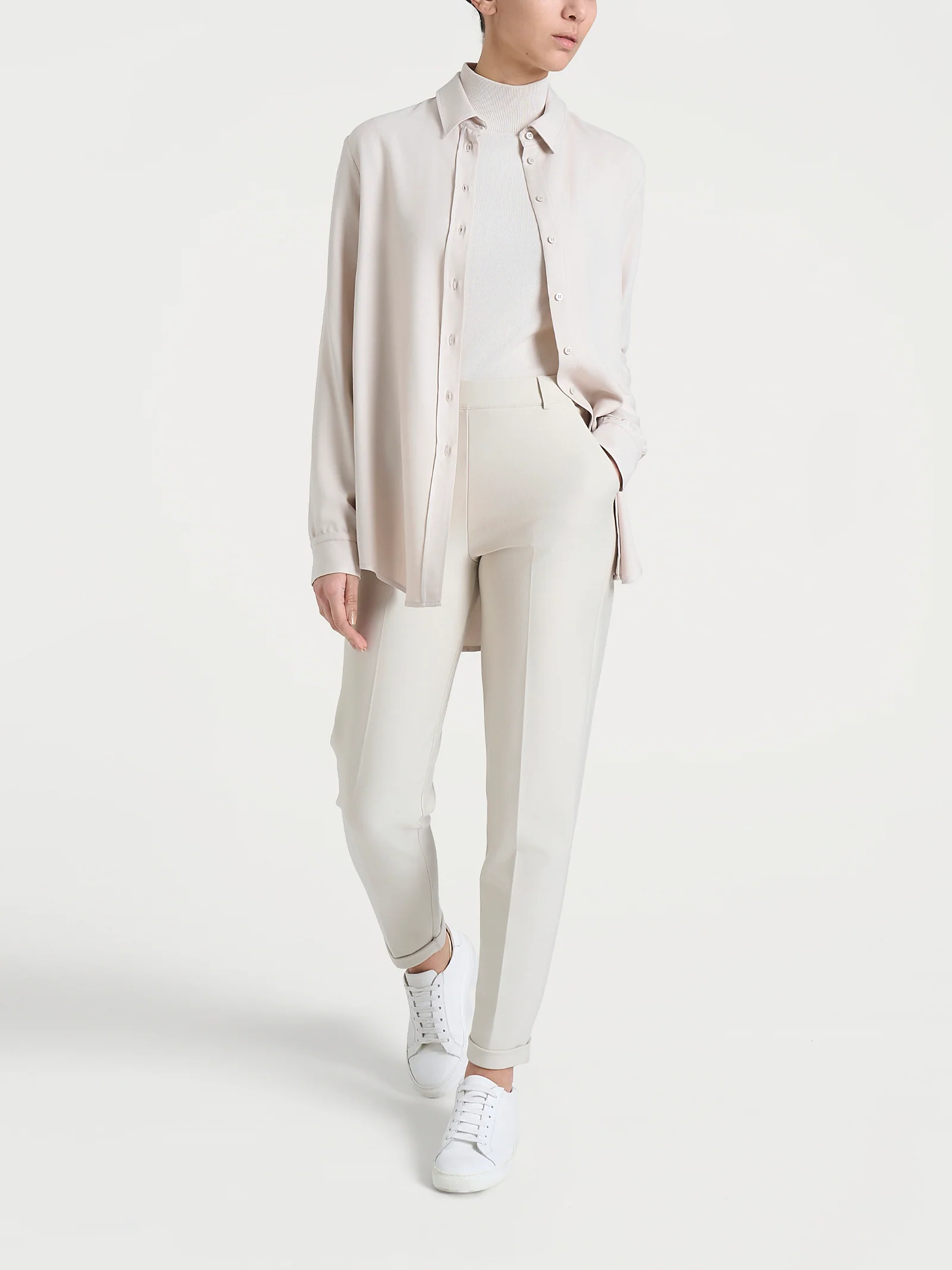 Camicia in Winter EcoSeta - Champignon - Image 4