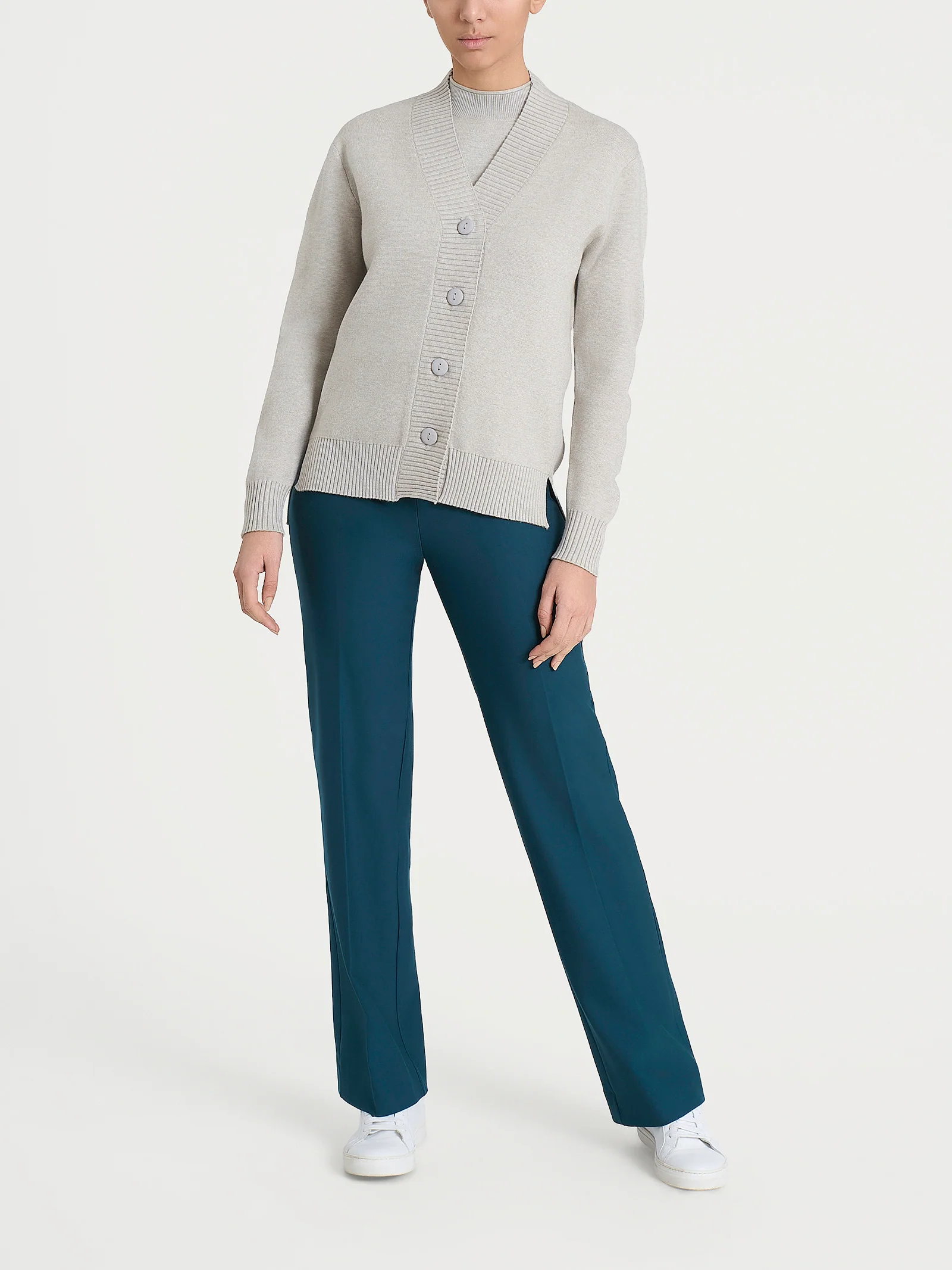 Cardigan asimmetrico con bottoni in Super Soft - CHAMPIGNON MEL. - Image 5