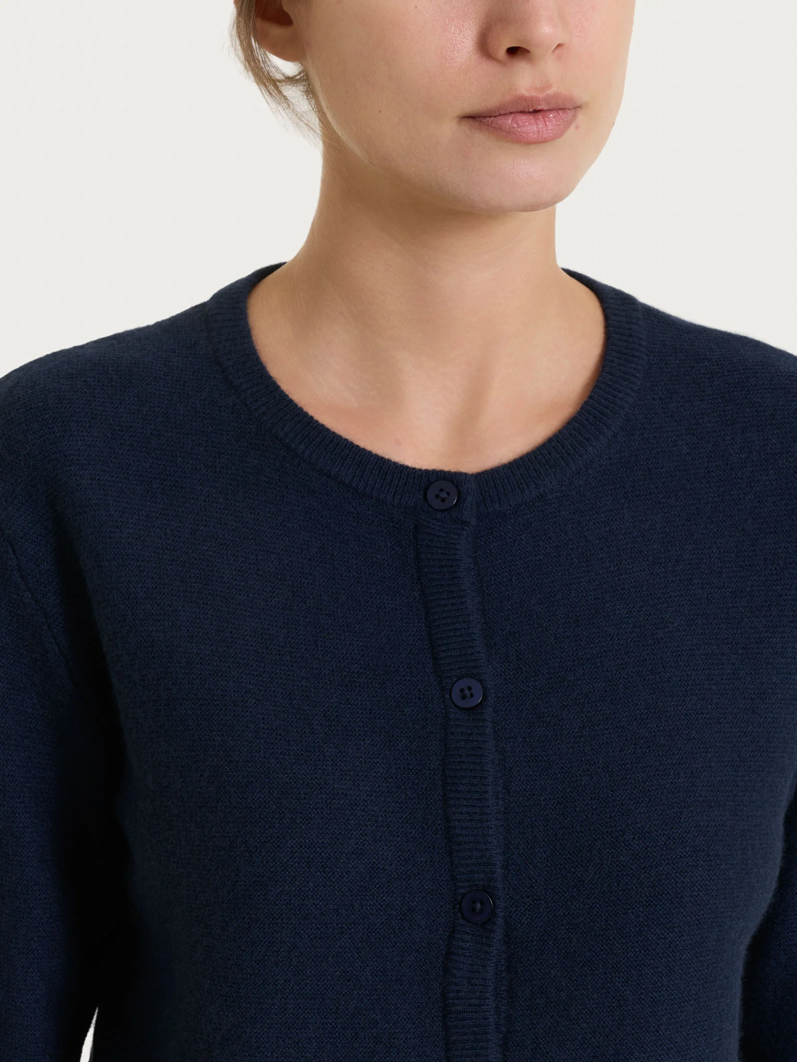 Cardigan corto Punto Links in Natural Soft - Bleu - Image 3