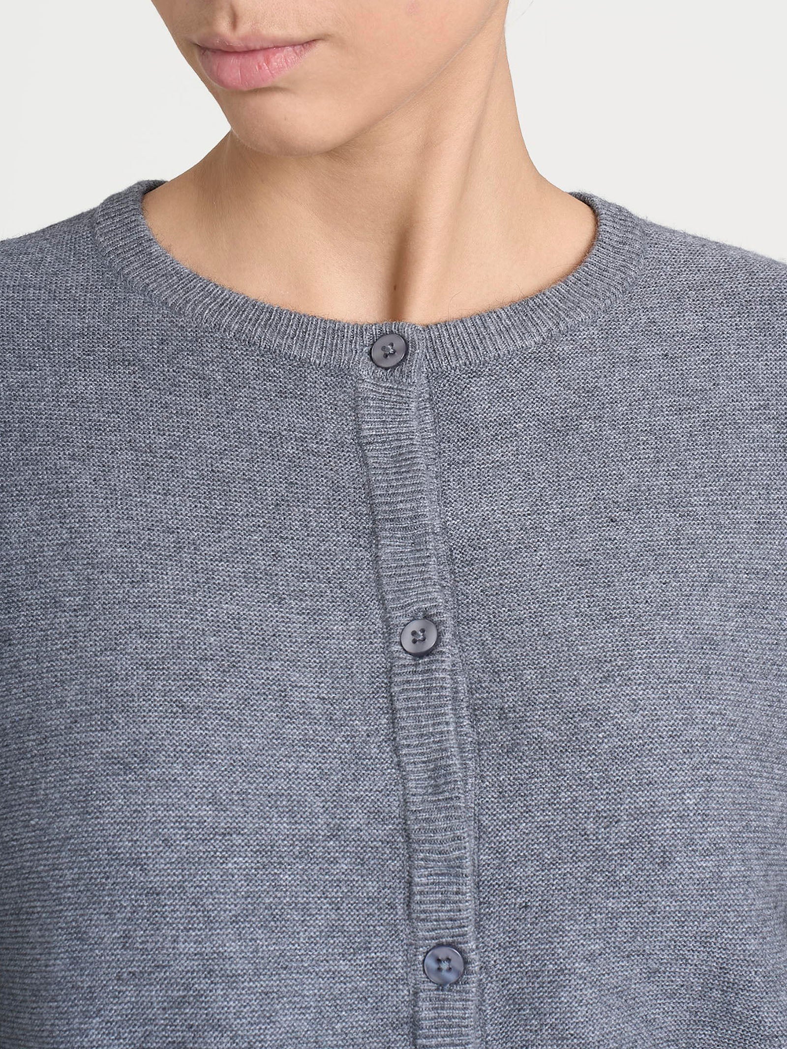 Cardigan corto Punto Links in Natural Soft - Ferro Mel. - Image 3