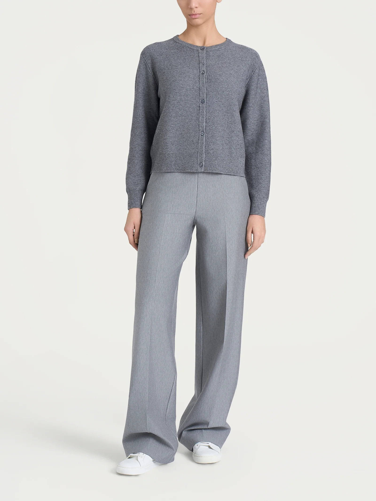 Cardigan corto Punto Links in Natural Soft - Ferro Mel. - Image 4