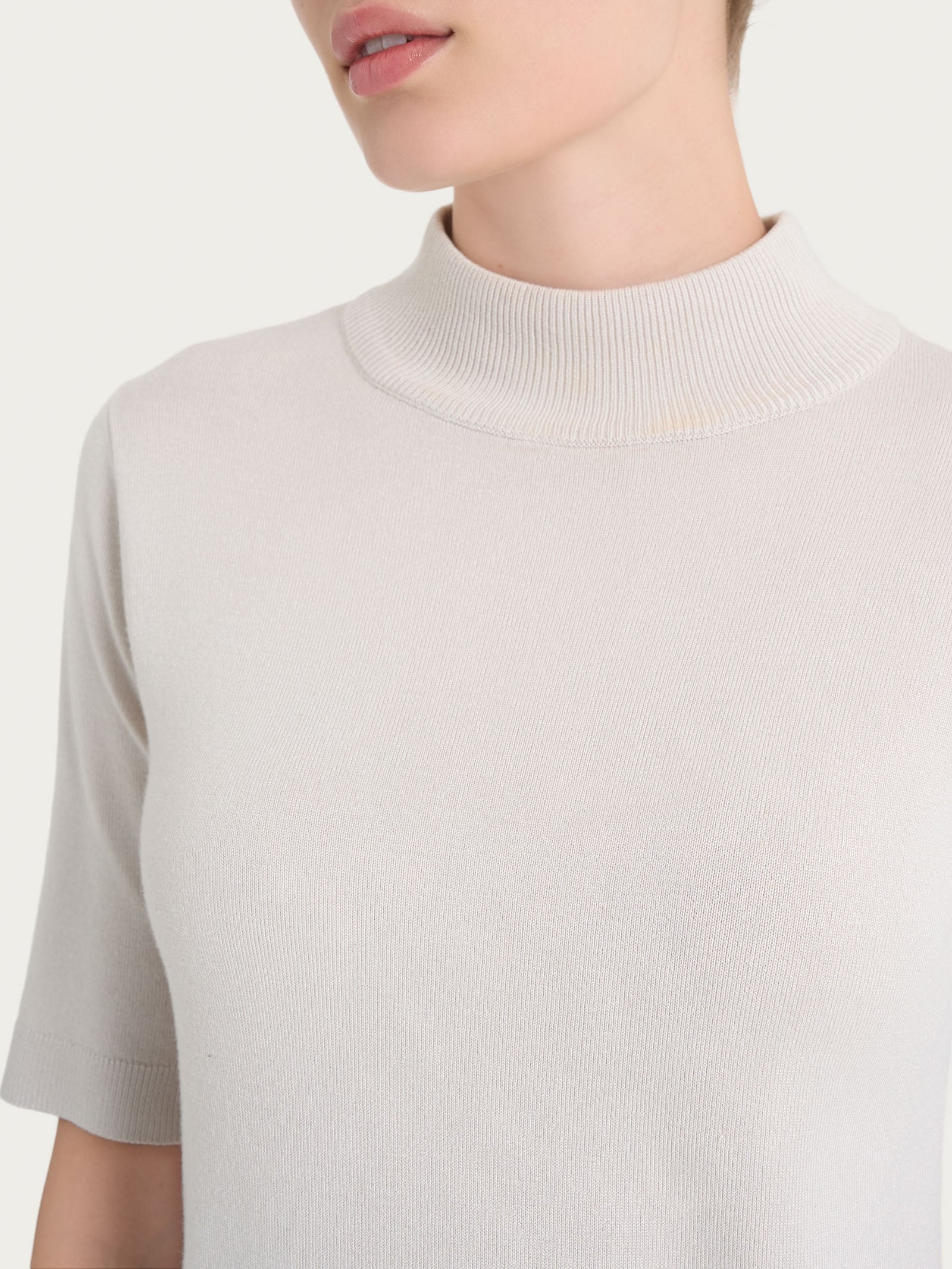 Lupetto con manica corta Four Seasons - Champignon - Image 3