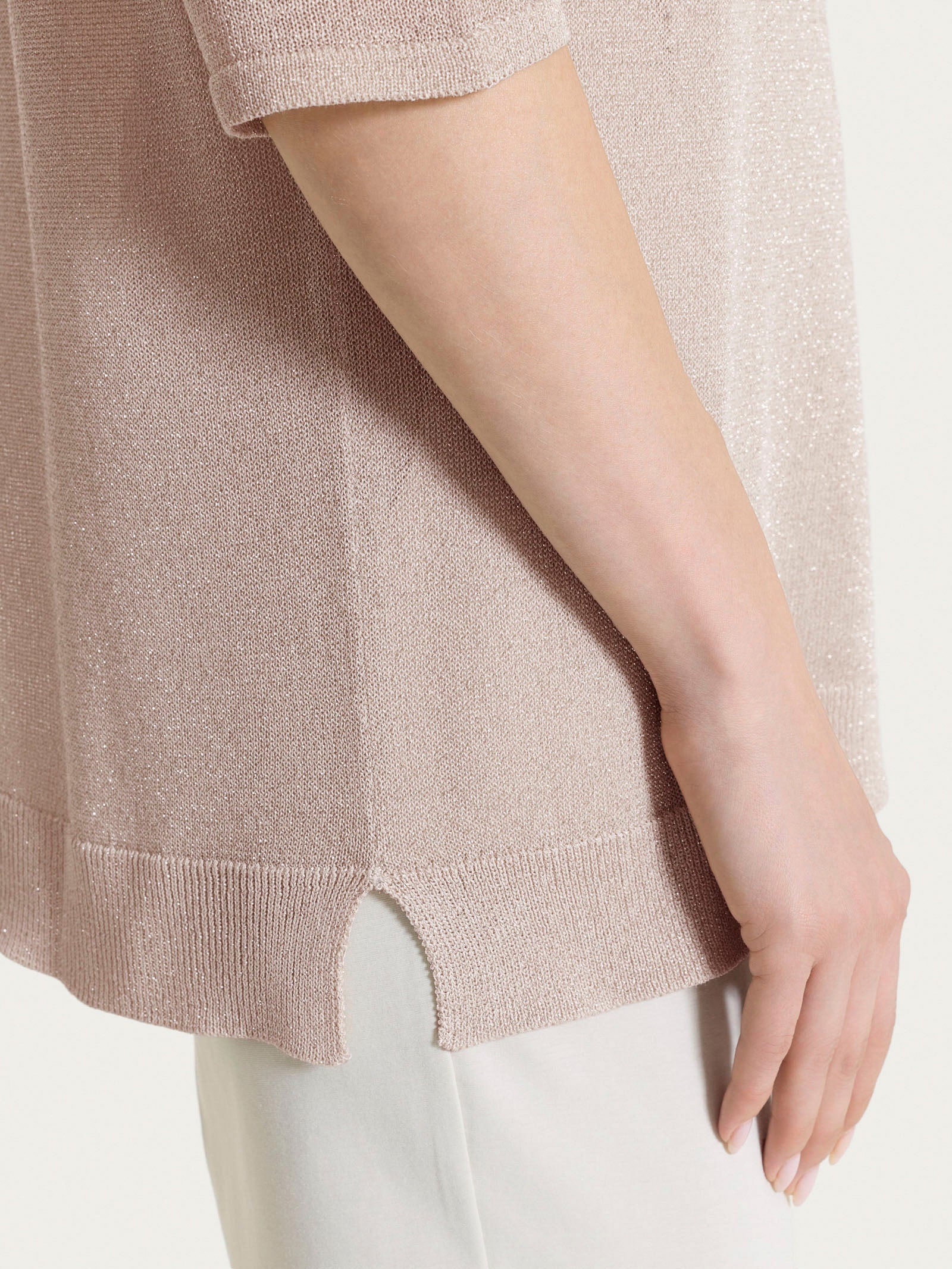 Maglia con manica 3/4 in Crêpe Lurex - Sphinx - Image 4