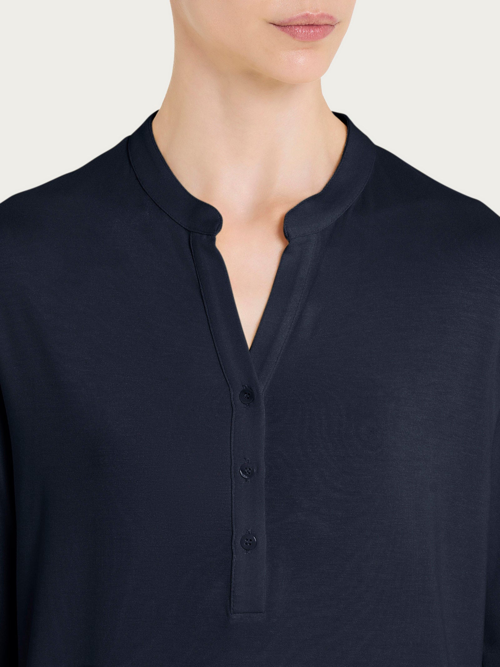 Maglietta a manica 3/4 in Viscosa Summer - Bleu - Image 3