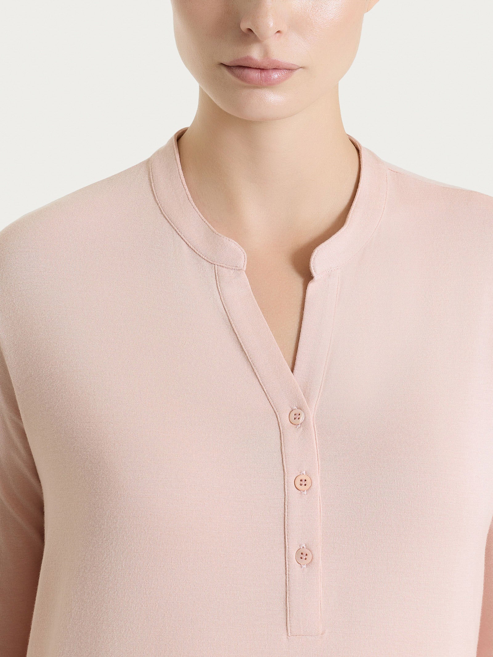 Maglietta a manica 3/4 in Viscosa Summer - Cameo Rose - Image 4