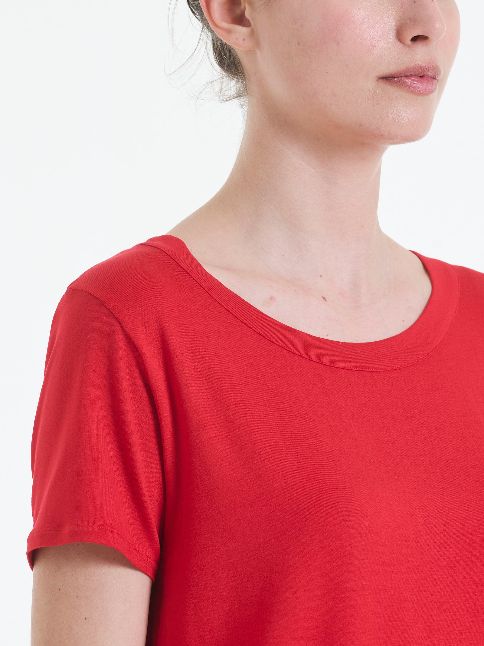 Maglietta a manica corta in Viscosa Summer - Salsa - Image 3