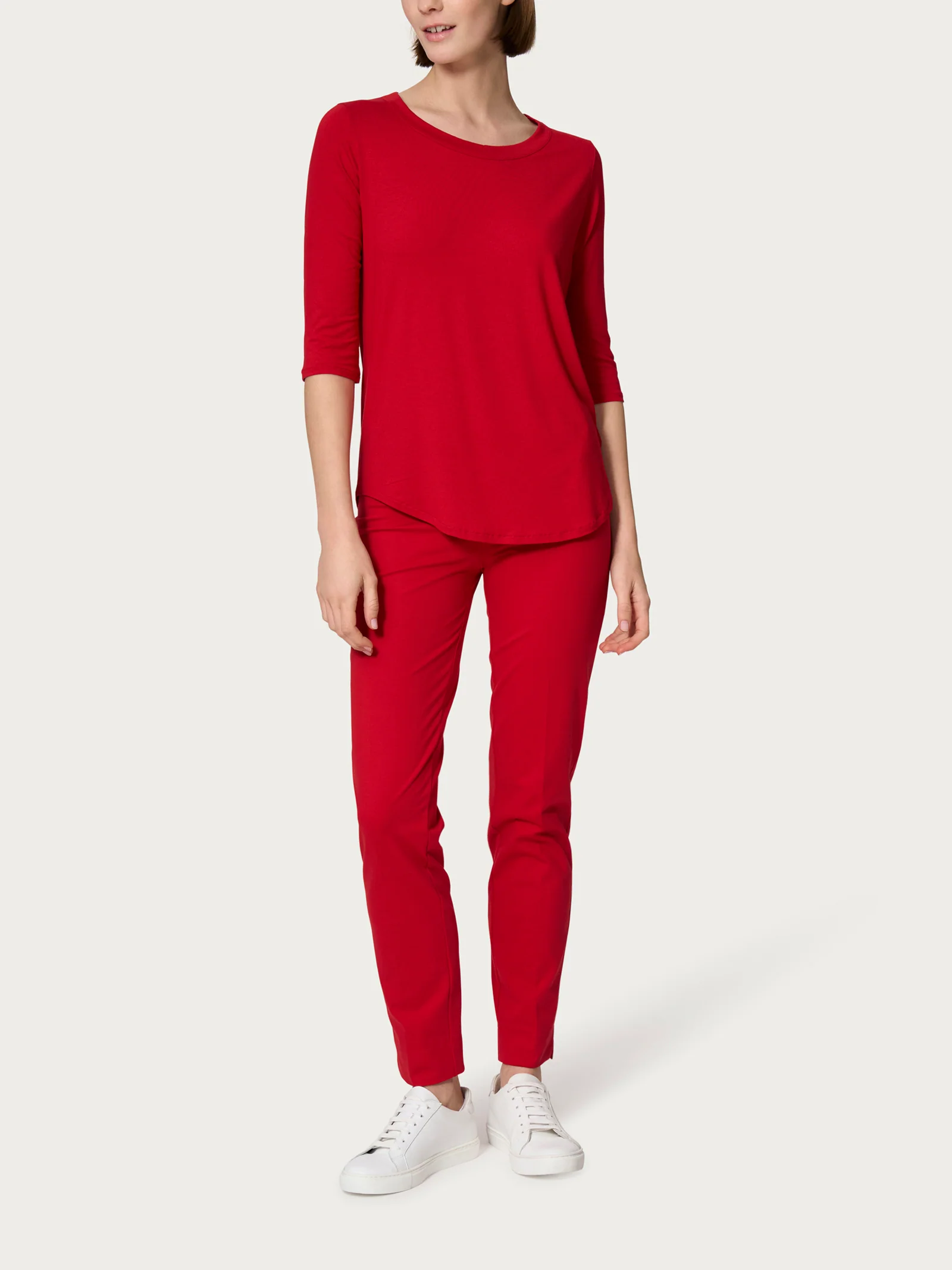 Maglietta girocollo in Viscosa Summer - Salsa - Image 4