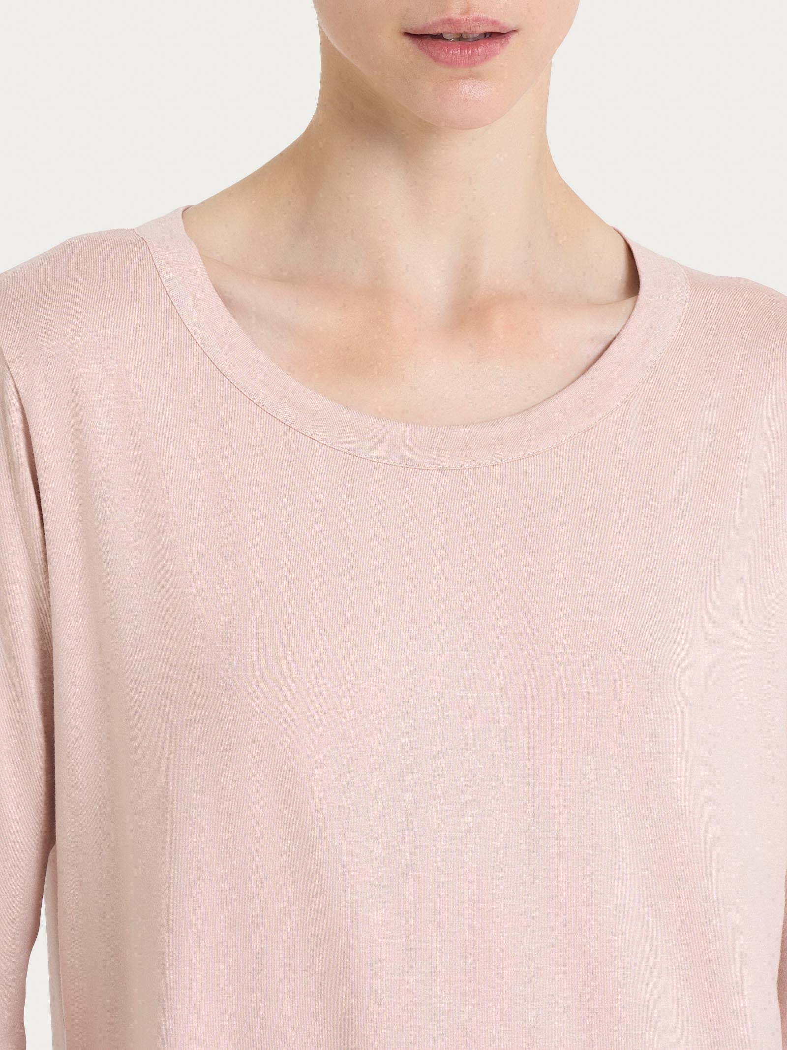 Maglietta girocollo in Viscosa Summer - Cameo Rose - Image 3