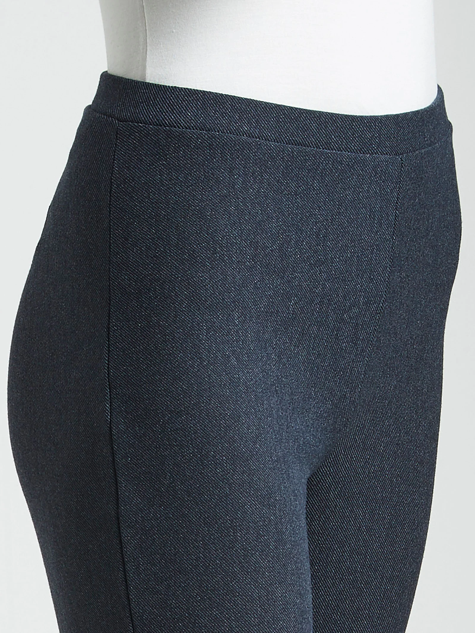 Pantalone alla caviglia in maglia flanella  - Bleu Mel. - Image 3