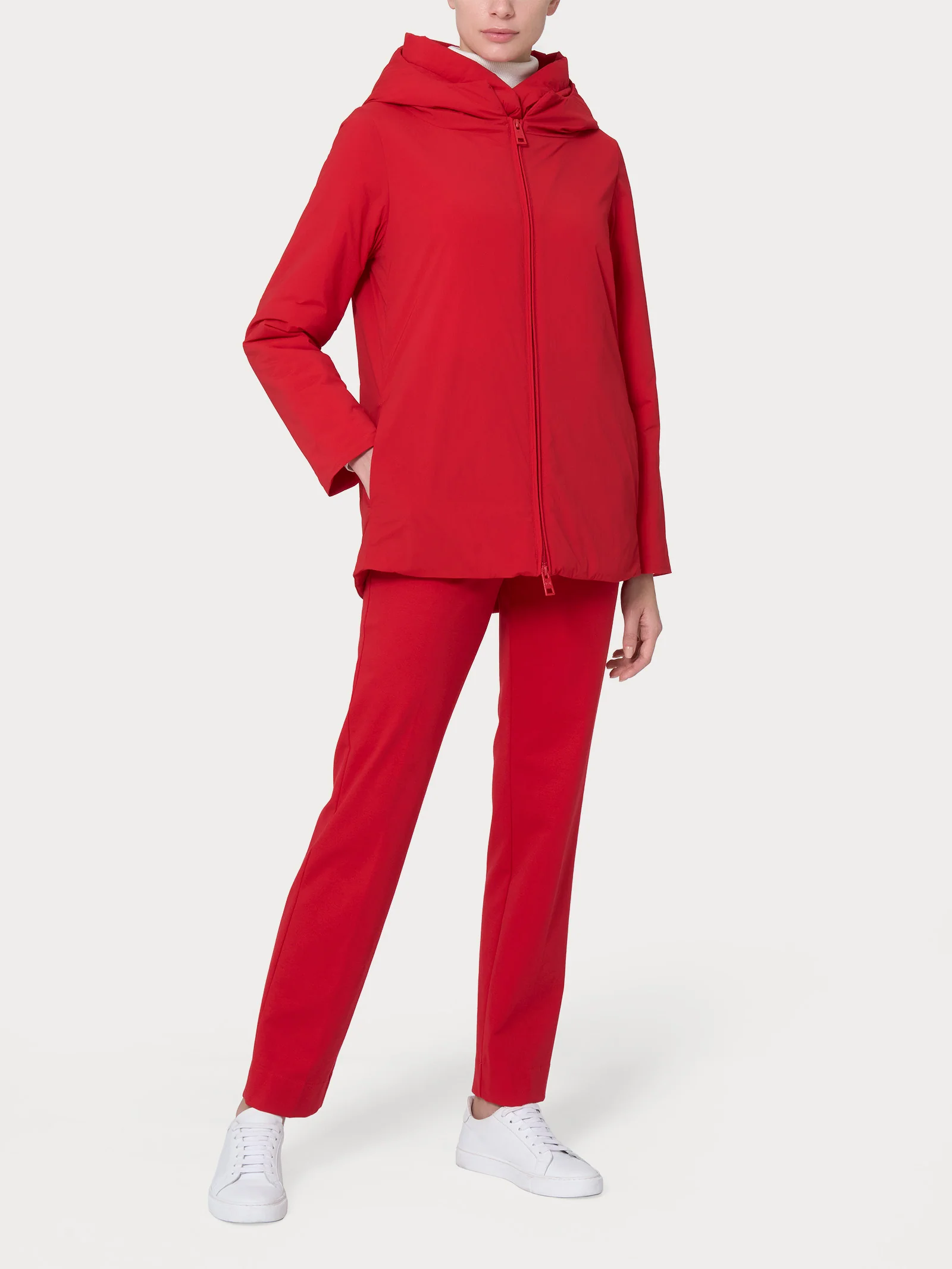 Piumerino 150 grammi imbottito in lana con cappuccio - Tibetan Red - Image 3