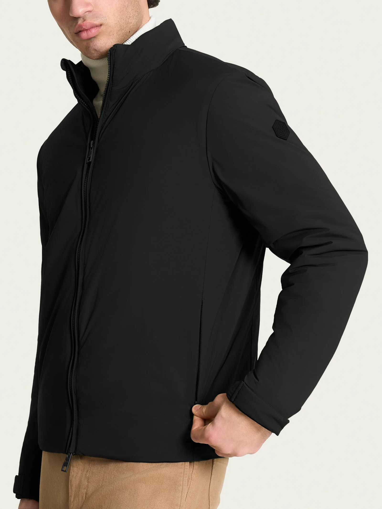 Piumerino Corto 100 grammi imbottito in lana  - Nero - Image 3