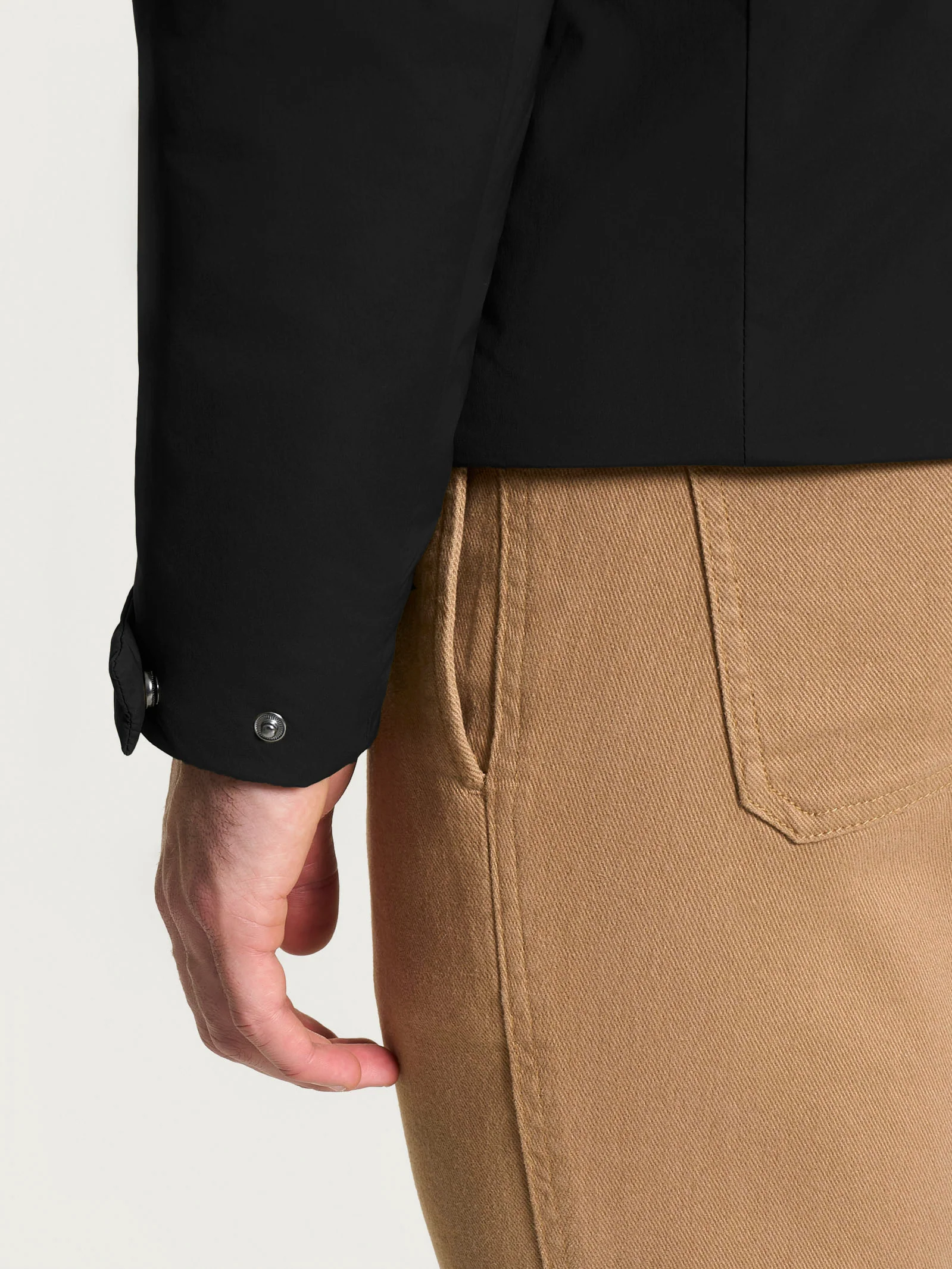 Piumerino Corto 100 grammi imbottito in lana  - Nero - Image 4