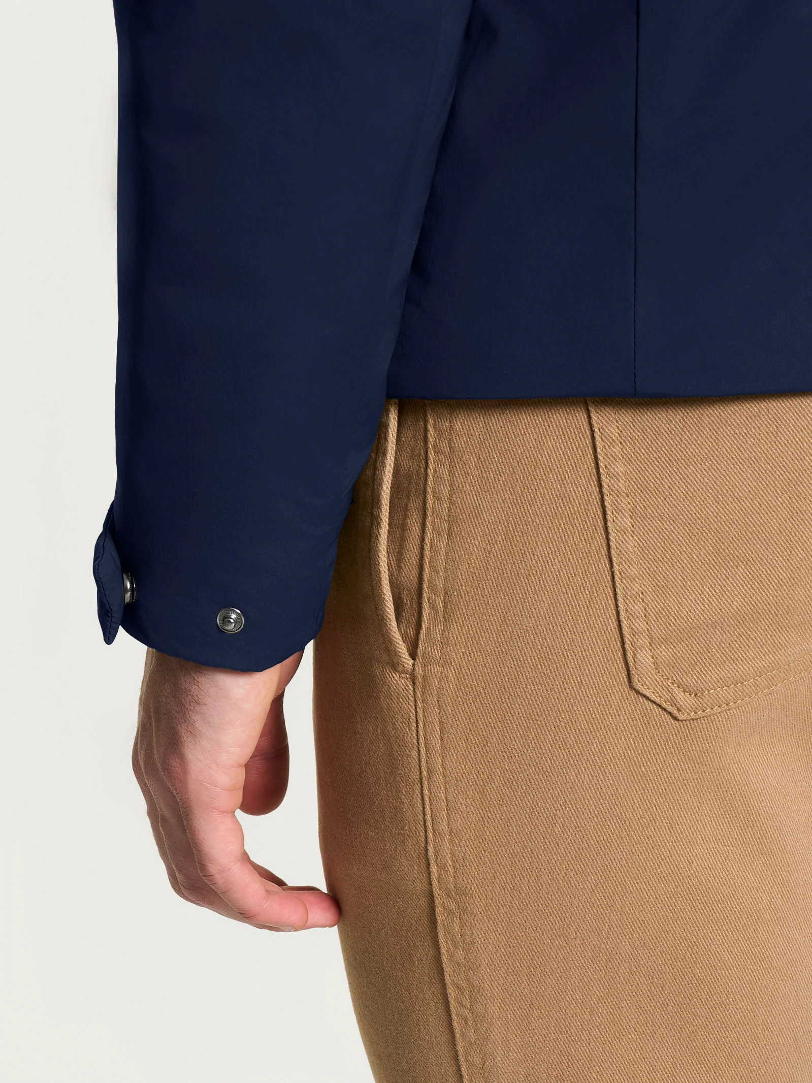 Piumerino Corto 100 grammi imbottito in lana  - Navy - Image 4