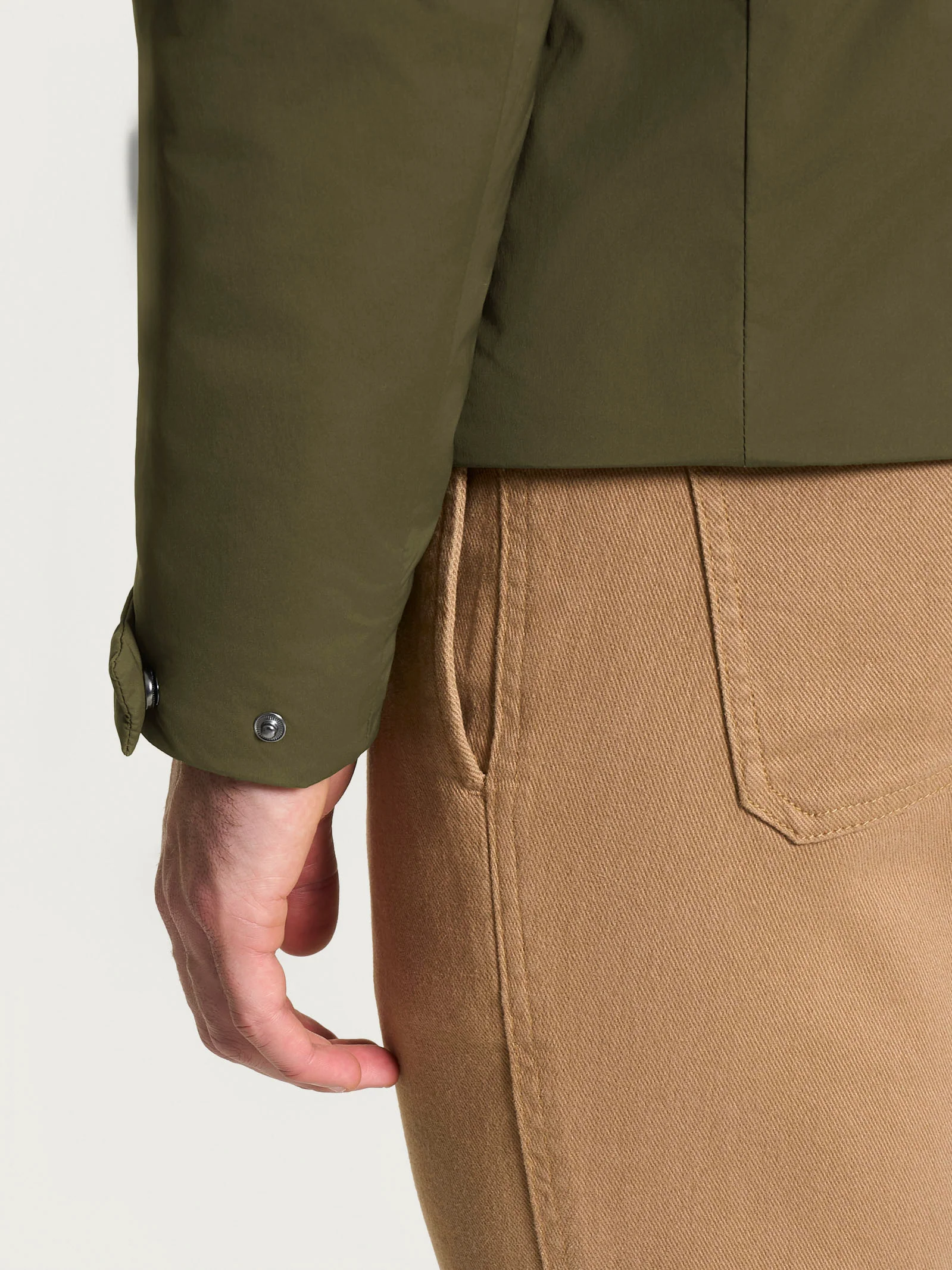 Piumerino Corto 100 grammi imbottito in lana  - Dark Olive - Image 4