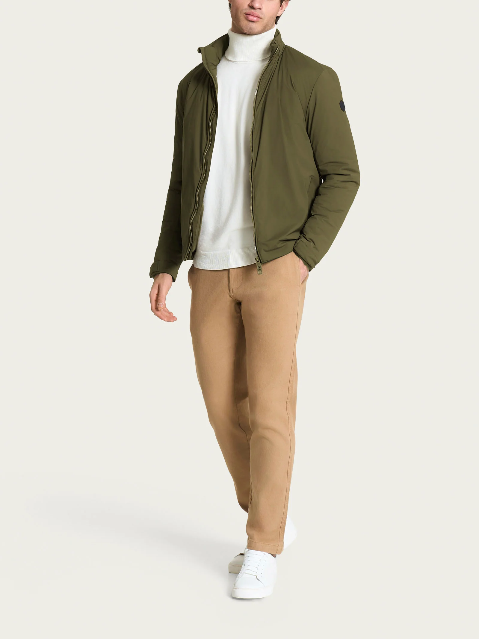 Piumerino Corto 100 grammi imbottito in lana  - Dark Olive - Image 6