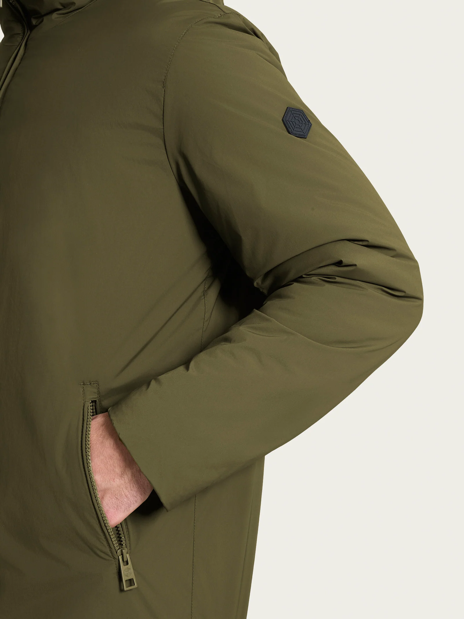Piumerino Parka in lana con cappuccio - Dark Olive - Image 4