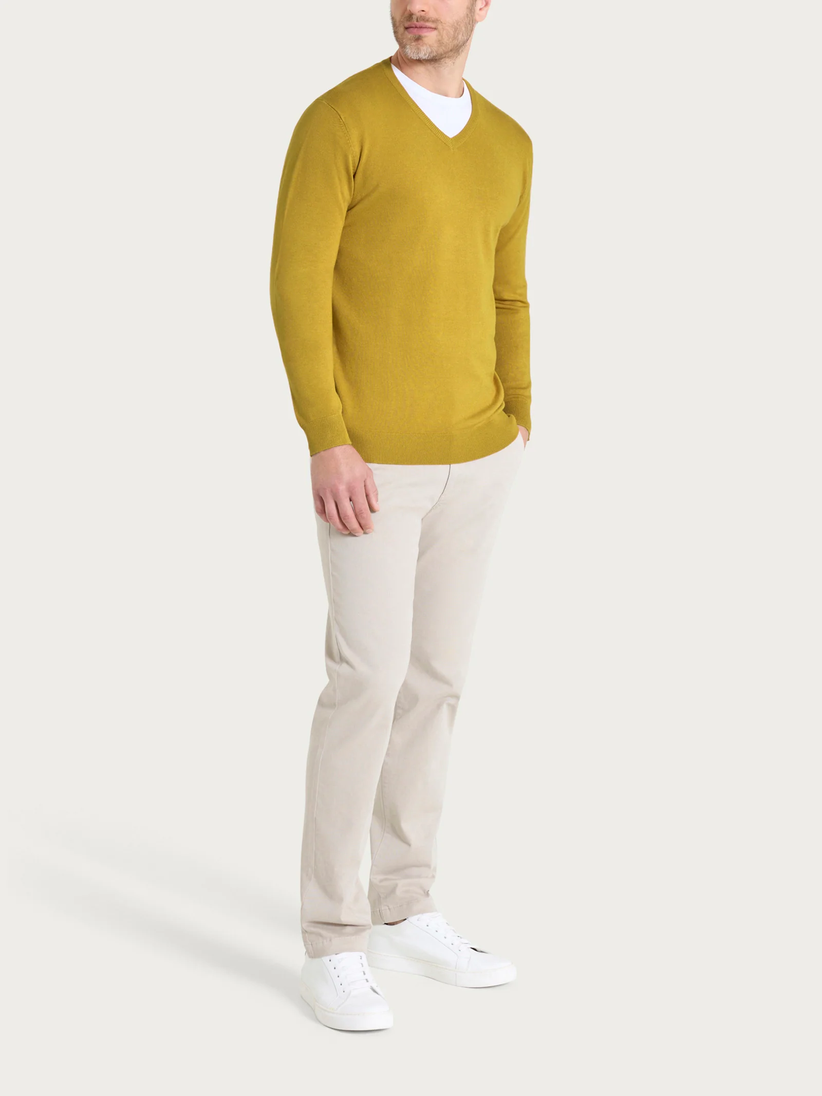 Pull scollo a V Four Seasons - Oil Yellow - Image 4